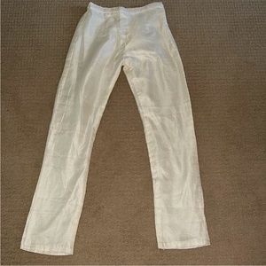 White cream silky pants trousers